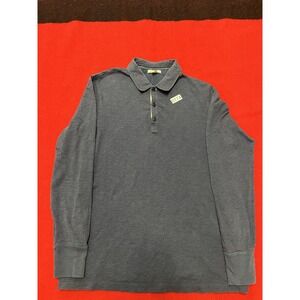 Men's Size Medium Burberry Brit Quarter Button Shirt Navy